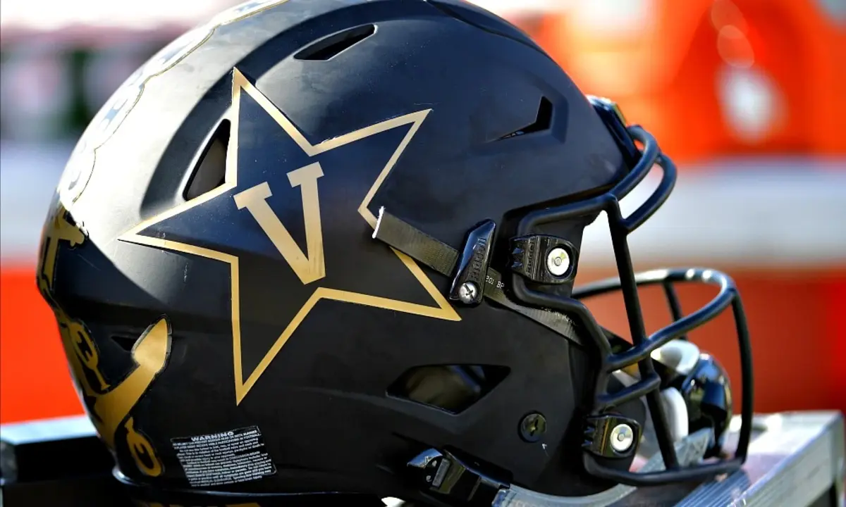 Nov 10, 2018; Columbia, MO, USA; A general view of a Vanderbilt Commodores helmet during the game against the Missouri Tigers at Memorial Stadium/Faurot Field. Missouri won 33-28. Mandatory Credit: Denny Medley-USA TODAY Sports